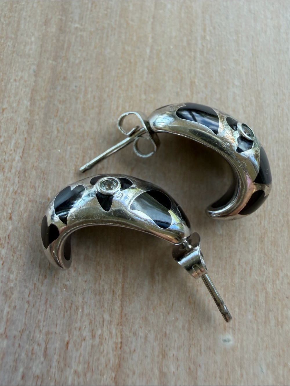 Angelique de Paris Sterling Silver Earrings- designer signed